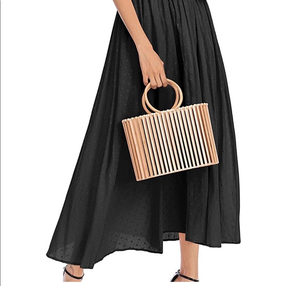 Black Peasant Style Dress - Picture 4 of 4